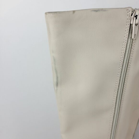 Steven by Steve Madden Calda Boots Faux Leather Off White Size 9M - Picture 12 of 16